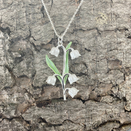 A Lily of The Valley Necklace available to buy from Fig and Rose Home.