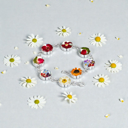 A Resin Flower Bracelet available to buy from Fig and Rose Home.