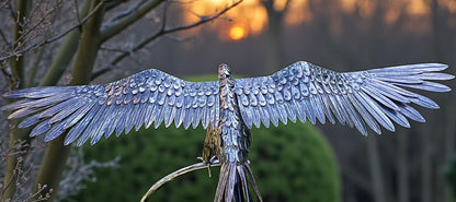 Metal Eagle Garden Sculpture from Fig and Rose