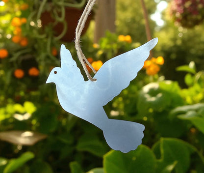 A Hanging Metal Dove Decorations – Set of 3 | Black or Rustic Steel Birds from Fig and Rose.