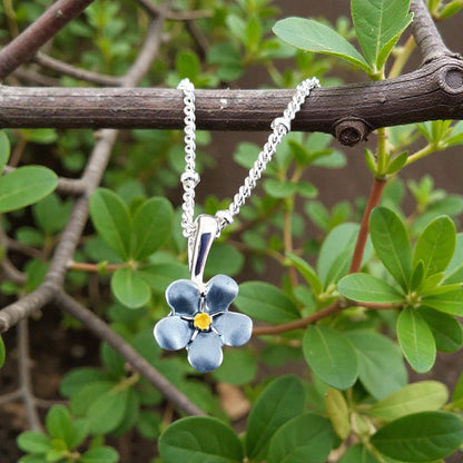A Forget Me Not Necklace available to buy from Fig and Rose Home.