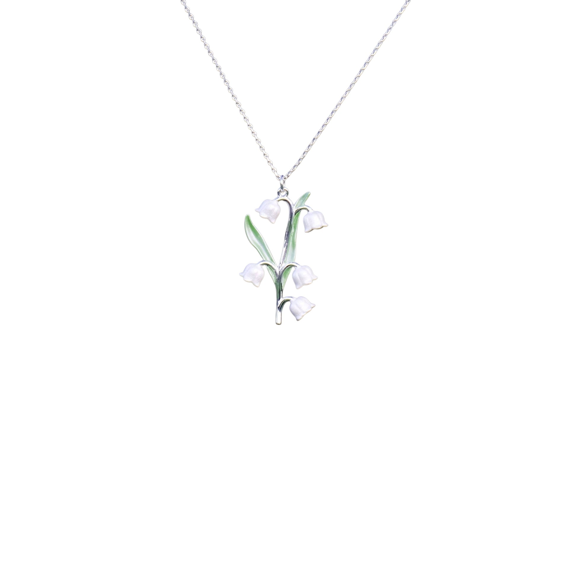 A Lily of The Valley Necklace available to buy from Fig and Rose Home.