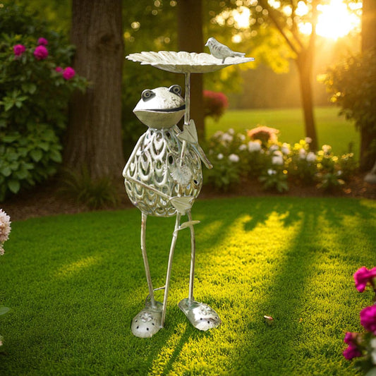 Frog Statue Bird Feeder