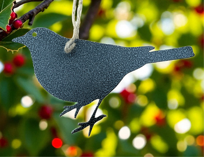 Metal Hanging Blackbird - Set of Three
