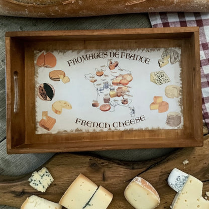 Rustic Wooden Café Serving Tray Set