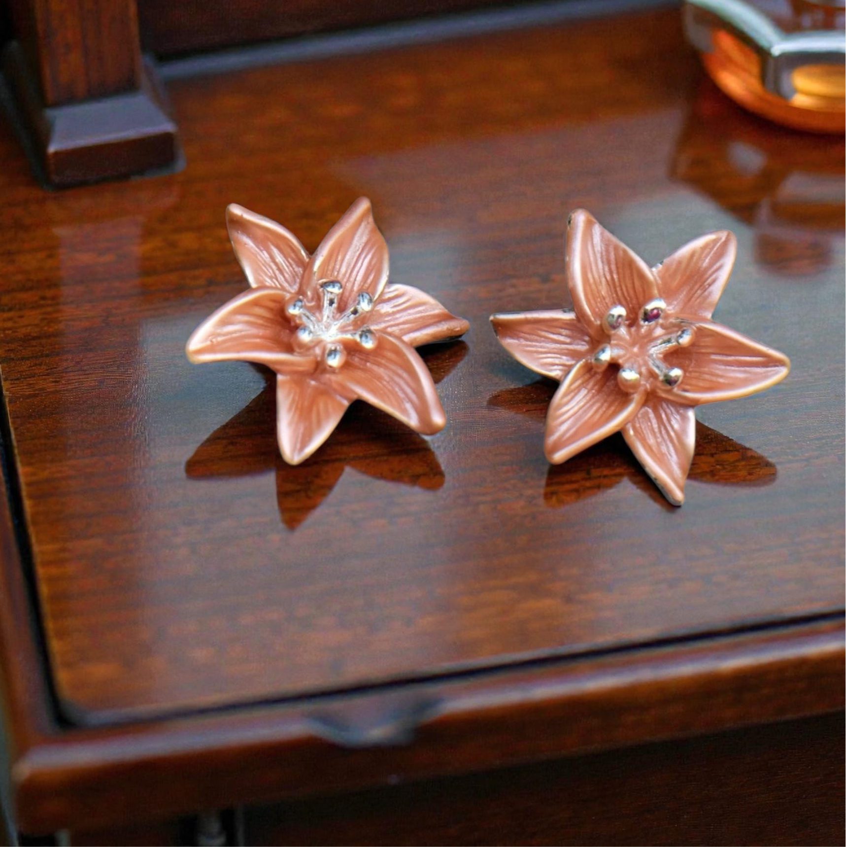 A Tiger Lily Stud Earrings available to buy from Fig and Rose Home.