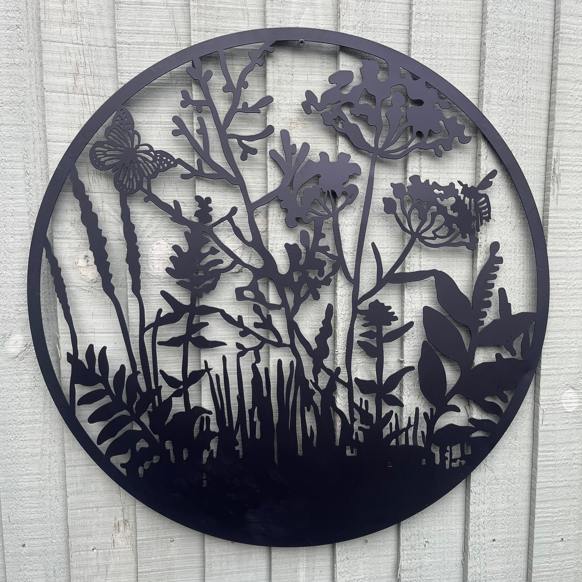 Wild Flower Meadow Metal Wall Plaque from Fig and Rose