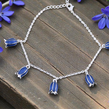 A Bluebell Charm Bracelet available to buy from Fig and Rose Home.