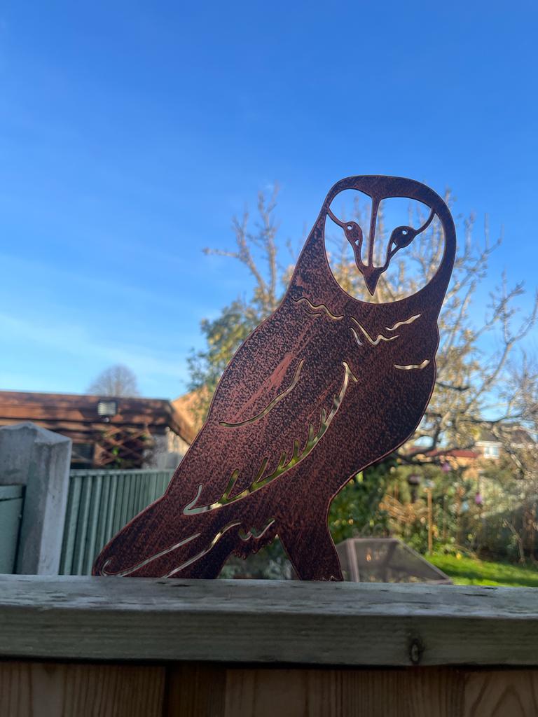 Barn Owl | Fence Topper | Gift for a Gardener | Garden Decor
