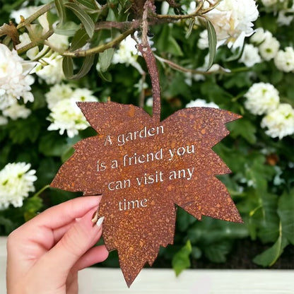 Metal Falling Leaves Garden Quotes