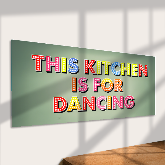 A This Kitchen Is For Dancing Metal Sign available to buy from Fig and Rose Home.