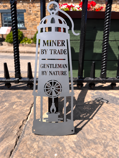 Personalised Coal Miners Lamp Sign