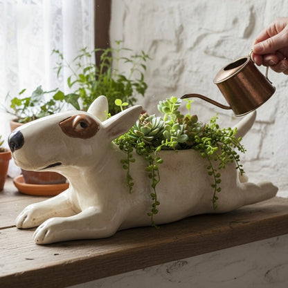 Ceramic Dog Planter