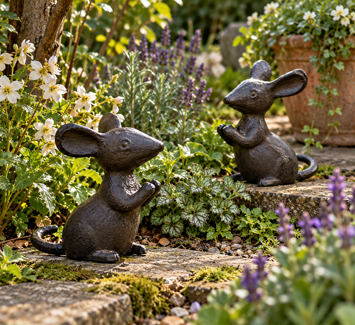 Pair of Cast Iron Mice