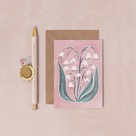 A Lily of the Valley Mini Card available to buy from Fig and Rose Home.