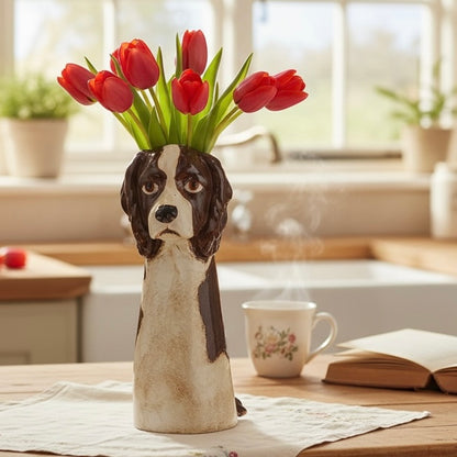 Ceramic Springer Spaniel Vase
