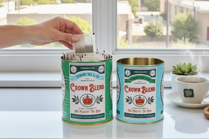 Crown Blend Retro Storage Tins Set of 2