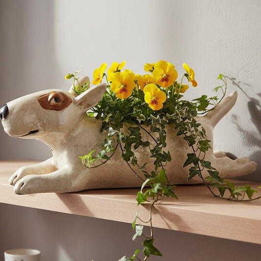 Ceramic Dog Planter