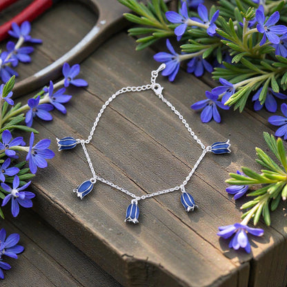 A Bluebell Charm Bracelet available to buy from Fig and Rose Home.