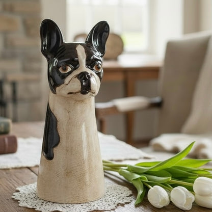 Ceramic French Bulldog Vase