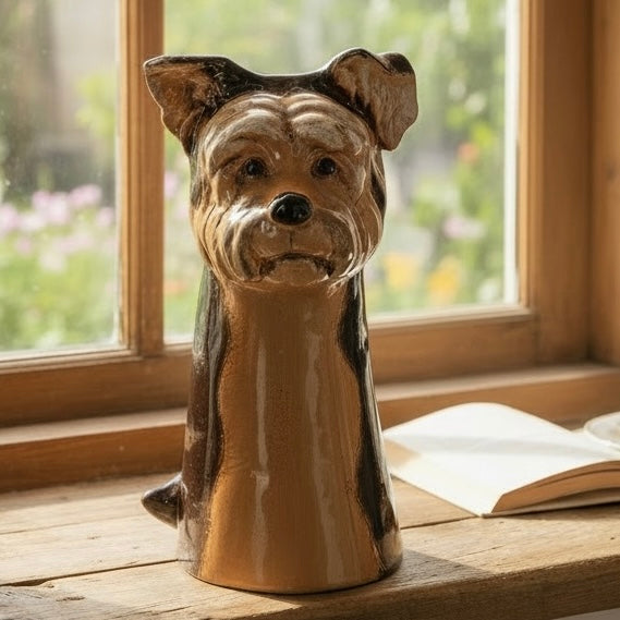 Ceramic Yorkshire Terrier Vase