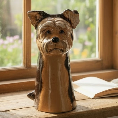 Ceramic Yorkshire Terrier Vase
