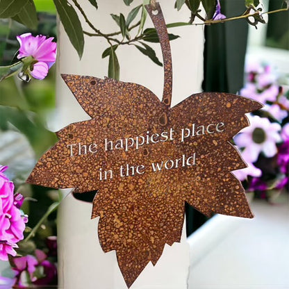 Metal Falling Leaves Garden Quotes