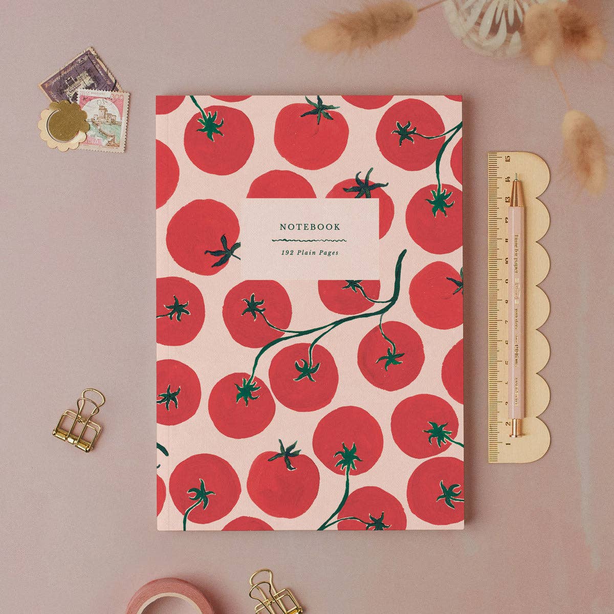 A Tomatoes Notebook available to buy from Fig and Rose Home.
