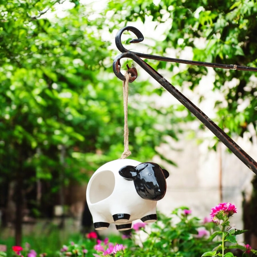 Ceramic Hanging Bird Feeder - Sheep from Fig and Rose.