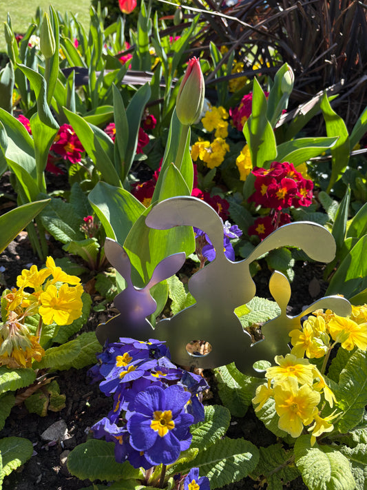 Steel Bunny Garden Stake