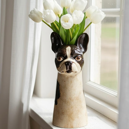 Ceramic French Bulldog Vase