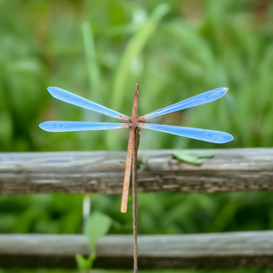 Dragonfly Stakes Metal Garden Decor