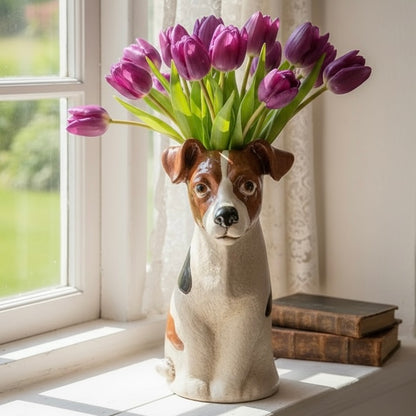 Ceramic Jack Russell Vase