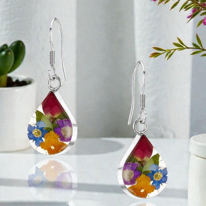 A Resin Flower Earrings available to buy from Fig and Rose Home.