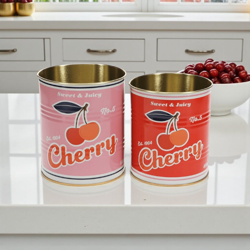 Cherry Retro Storage Tins