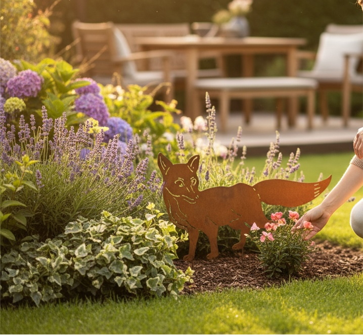 A Rusty Fox Garden Ornament from Fig and Rose.
