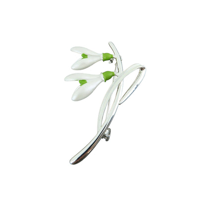 A Snowdrop Brooch available to buy from Fig and Rose Home.