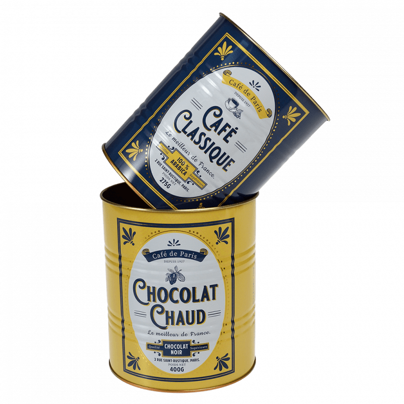 Café de Paris Retro Storage Tins Set of 2