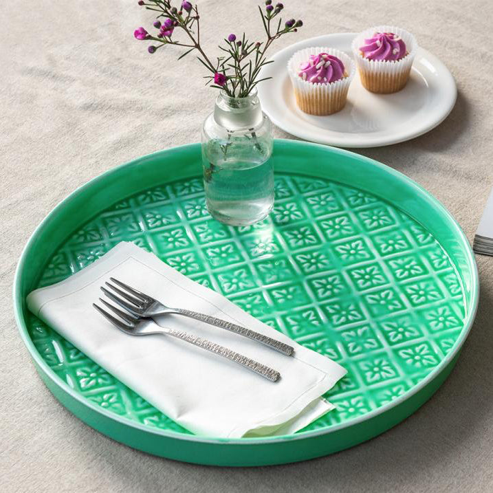 A Eternal Green Serving Tray from Fig and Rose.