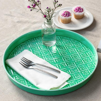 A Eternal Green Serving Tray from Fig and Rose.