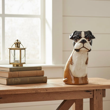 Ceramic Boxer Dog Planter
