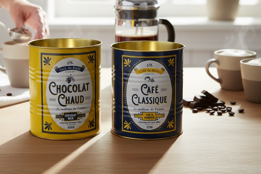 Café de Paris Retro Storage Tins Set of 2