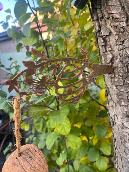 Bee and Hive Metal Bird Feeder from Fig and Rose