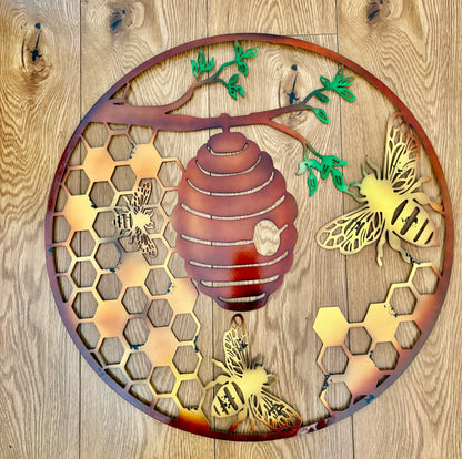 Bee Hive Garden Plaque from Fig and Rose