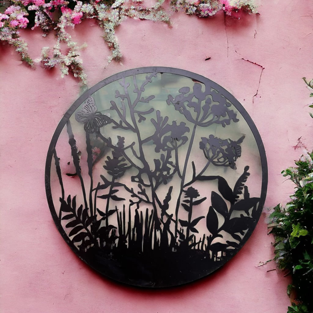 Wild Flower Meadow Metal Wall Plaque from Fig and Rose