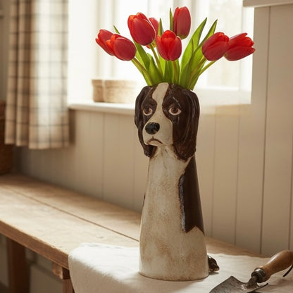 Ceramic Springer Spaniel Vase