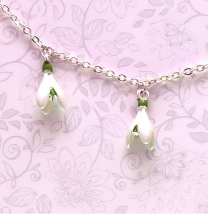 A Snowdrop Charm Bracelet available to buy from Fig and Rose Home.