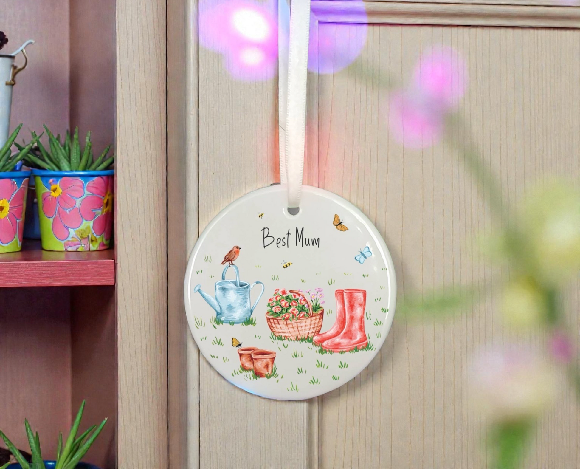 A Best Mum Floral Garden Ceramic Decoration available to buy from Fig and Rose Home.