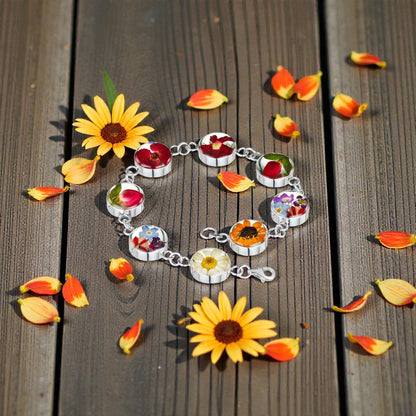 A Resin Flower Bracelet available to buy from Fig and Rose Home.