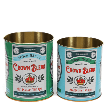 Crown Blend Retro Storage Tins Set of 2
